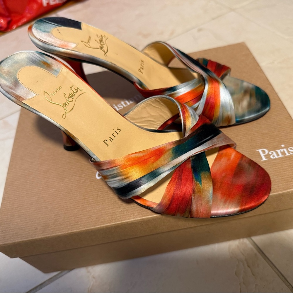 Christian Louboutin Vibrant Multicolor Heels - Picture 4 of 5